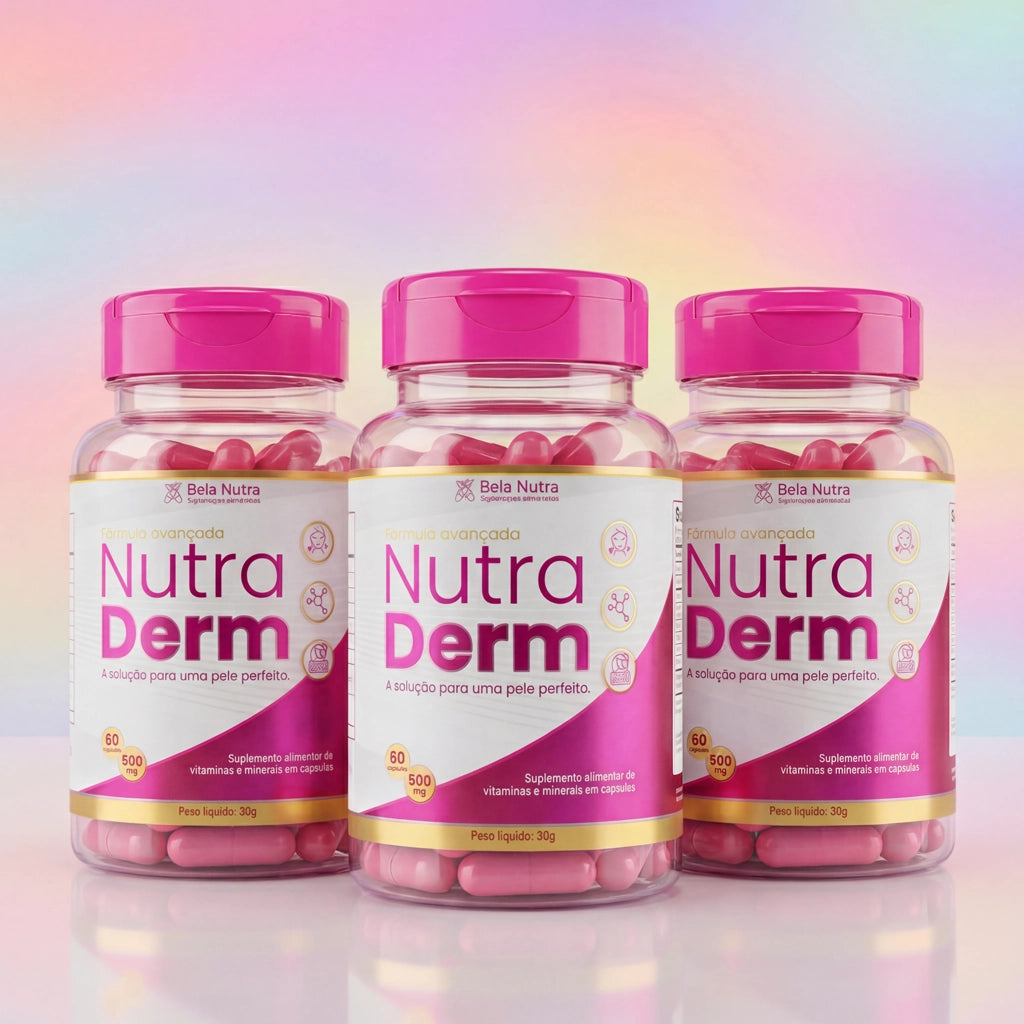 Kit 3 Nutra Derm – Tratamento Completo | 180 Cápsulas - Nutra Derm