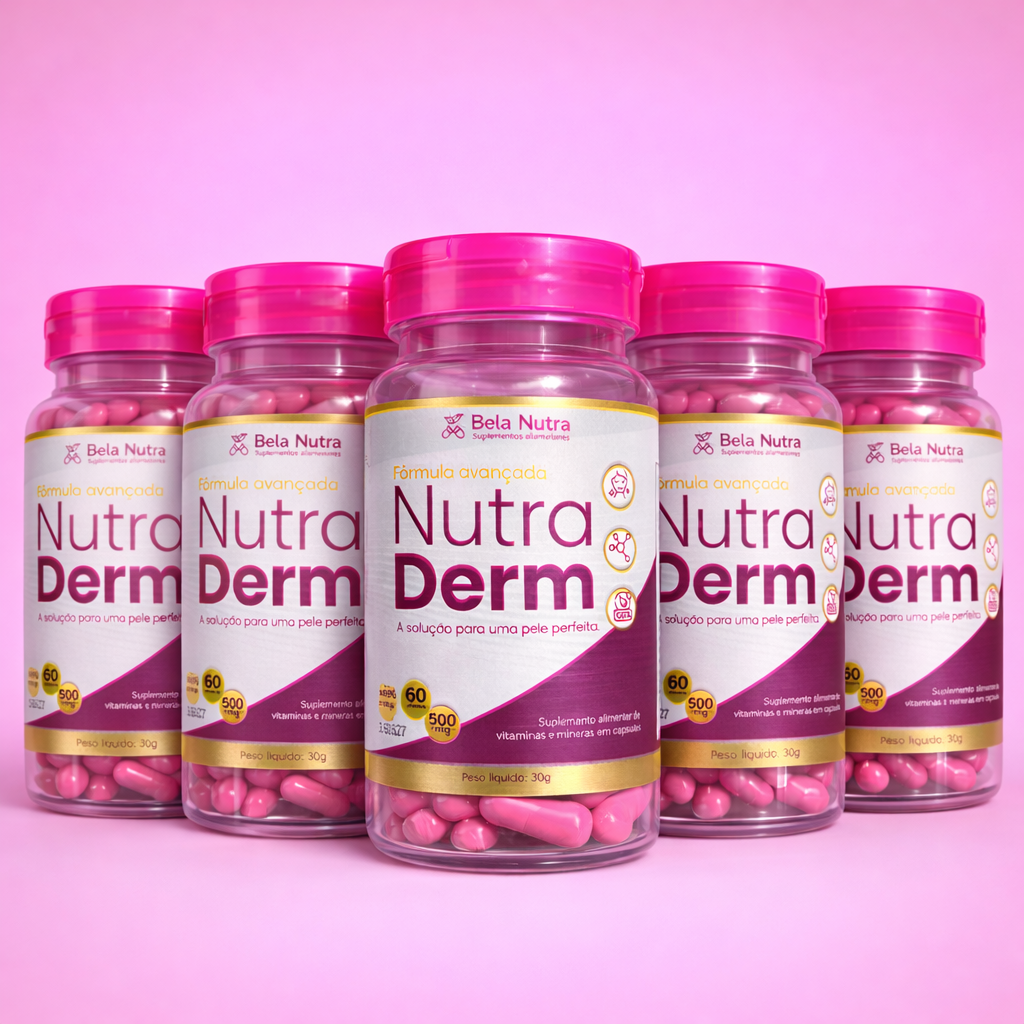 Kit 5 Nutra Derm – Suplemento para a Pele | 300 Cápsulas